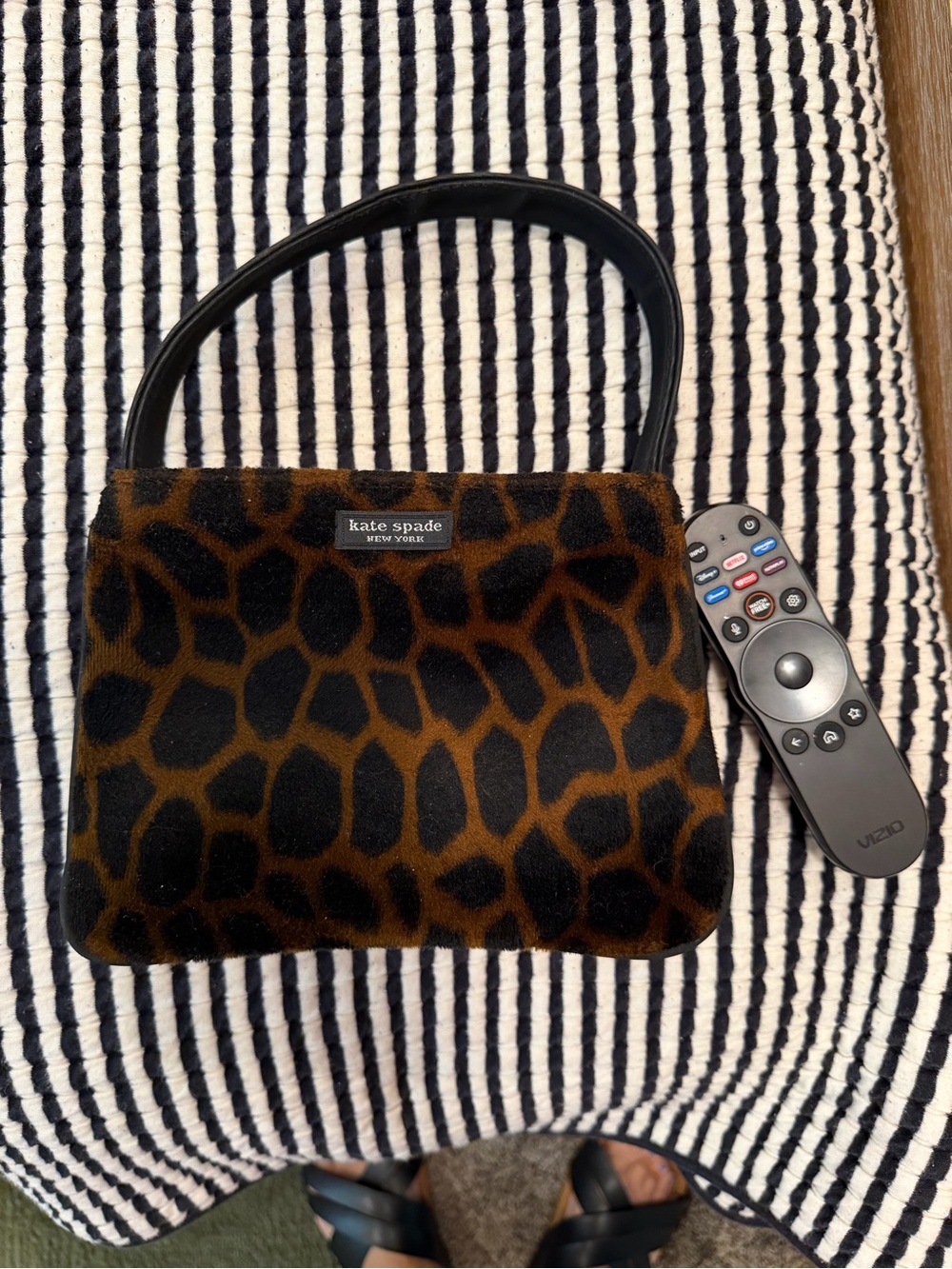 kate spade Brown and Black Giraffe-Print Shoulder Bag